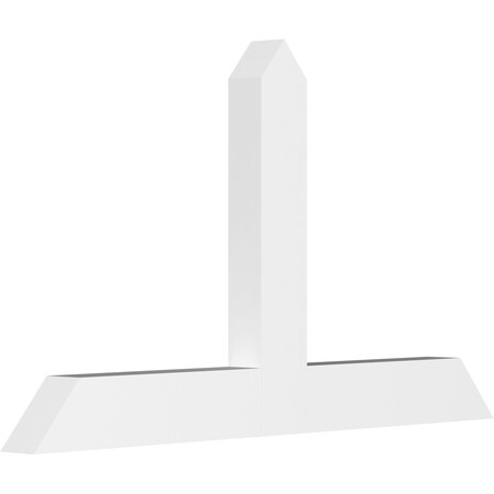 Ekena Millwork Portland Architectural Grade PVC Gable Bracket, 60"W x 35"H x 4"D x 6"F, 14/12 Pitch GBP060X35X0406POR00